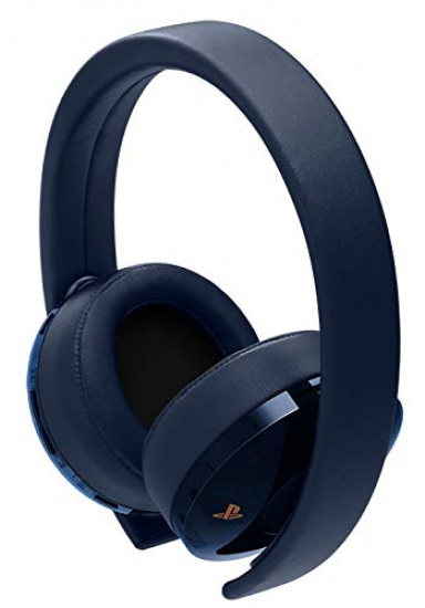 PlayStation 4 Gold Wireless Headset 500 Million Limited Edition 7.1 Virtual Surround Sound, Navy Blue