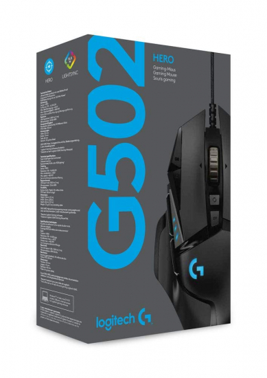 Logitech G502 HERO Gaming-Maus (mit HERO Sensor, RGB, 25.000 DPI, 11 programmierbare Tasten) (USB) (910-005470/910-005471)