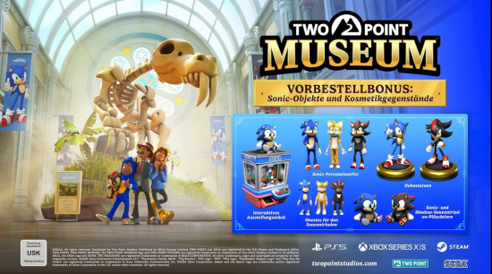 Two Point Museum Explorer Edition (deutsch spielbar) (AT PEGI) (XBOX Series X) inkl. Sonic-Objekte und Kosmetikgegenstände DLC