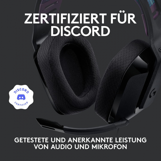 Logitech G535 LIGHTSPEED kabelloses Gaming-Headset – Flip-Stummschaltung, Stereo, kompatibel mit PC, PS4, PS5, wiederaufladbar über USB – Schwarz (981-000972)