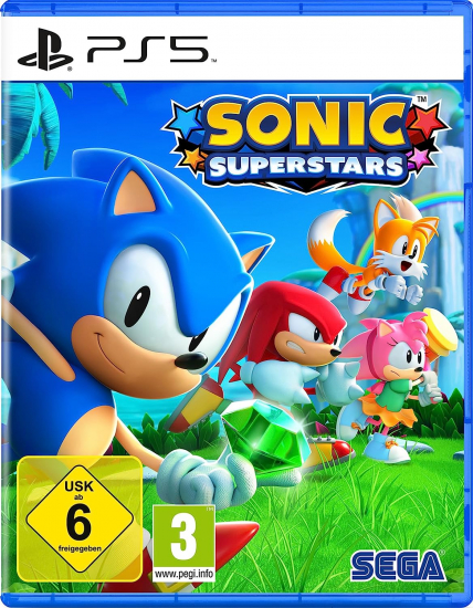 Sonic Superstars (deutsch spielbar) (AT PEGI) (PS5) inkl. LEGO-Eggman-Skin / Anstecknadel-Set / Wendecover