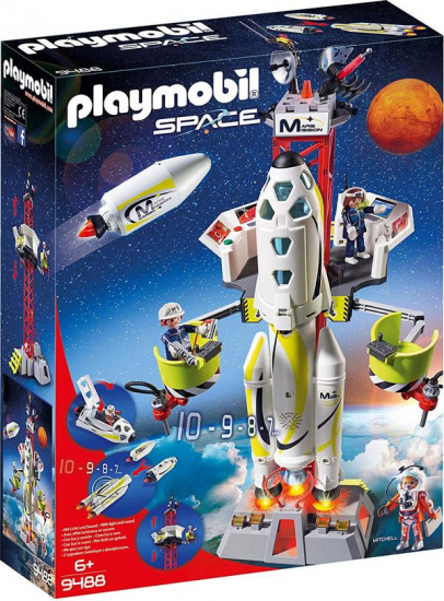 Playmobil Space 9488 Spielzeug-Mars-Rakete mit Startrampe [neu]