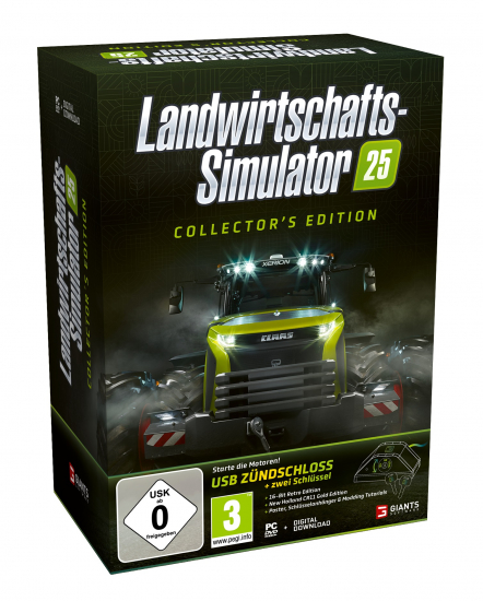 Landwirtschafts-Simulator 25 Collector's Edition (deutsch spielbar) (AT PEGI) (PC DVD) [Verpackung leicht beschädigt] inkl. MacDon Pack / Schlüsselanhänger - Kopie