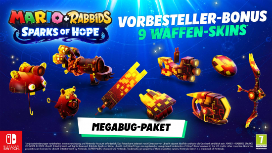 Mario + Rabbids Sparks of Hope (deutsch) (AT PEGI) (Nintendo Switch) inkl. 9 Megabug Waffenskins DLC