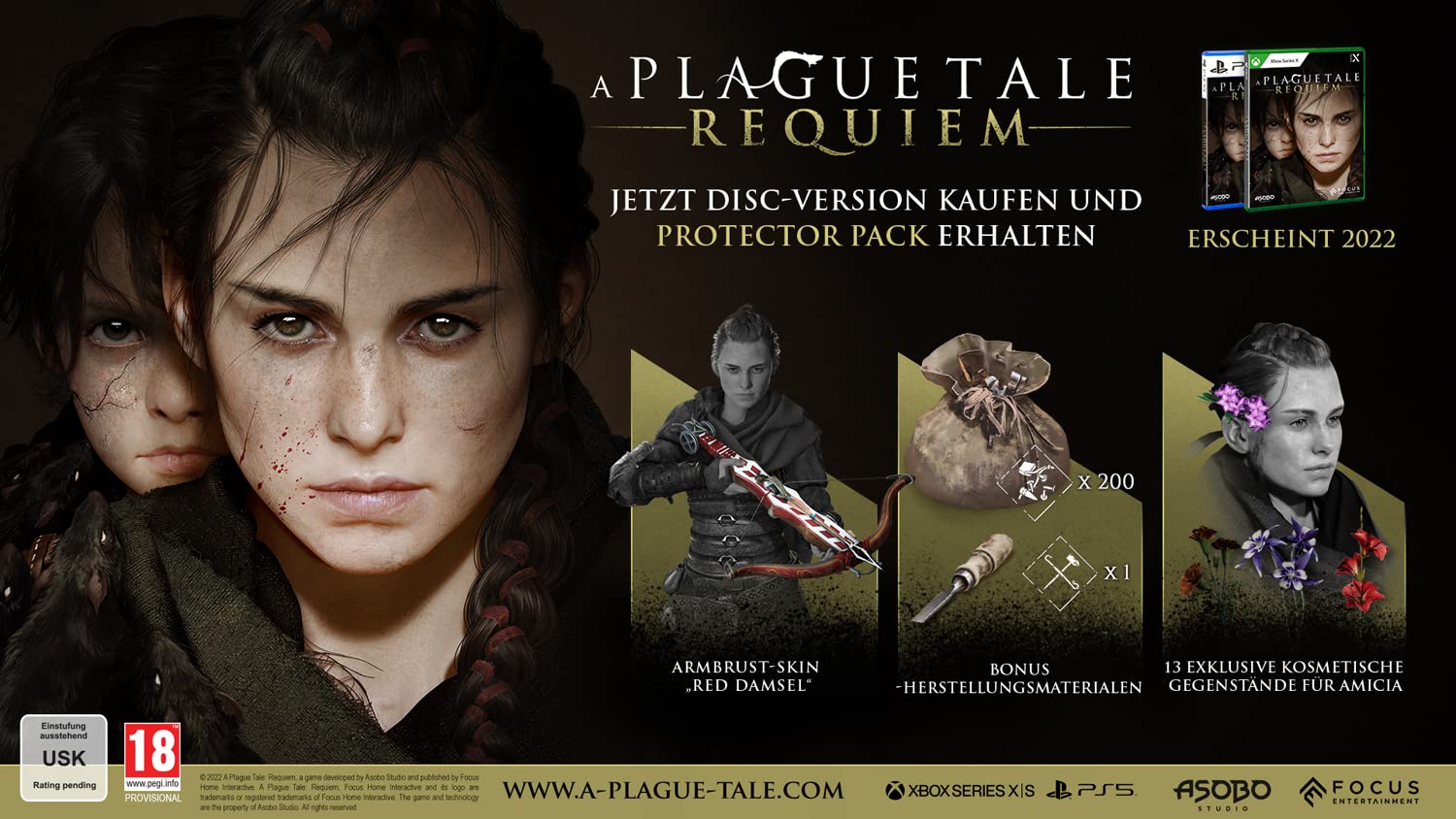 A Plague Tale Requiem (deutsch) (AT PEGI) (PS5) inkl. Protector Pack