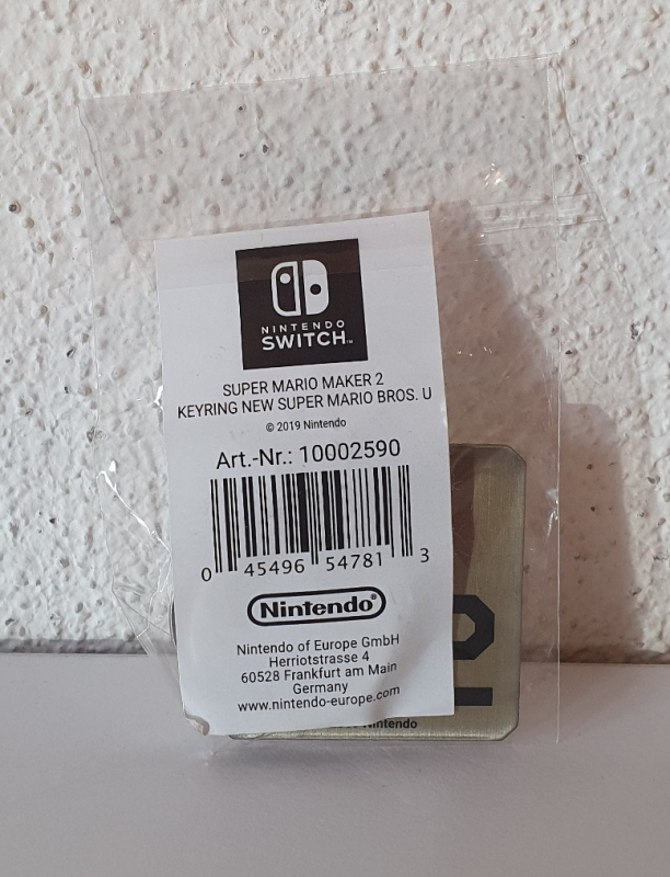 Super Mario Maker 2 Keyring/Schlüsselanhänger Super Mario Bros. U 2019 (10002590)