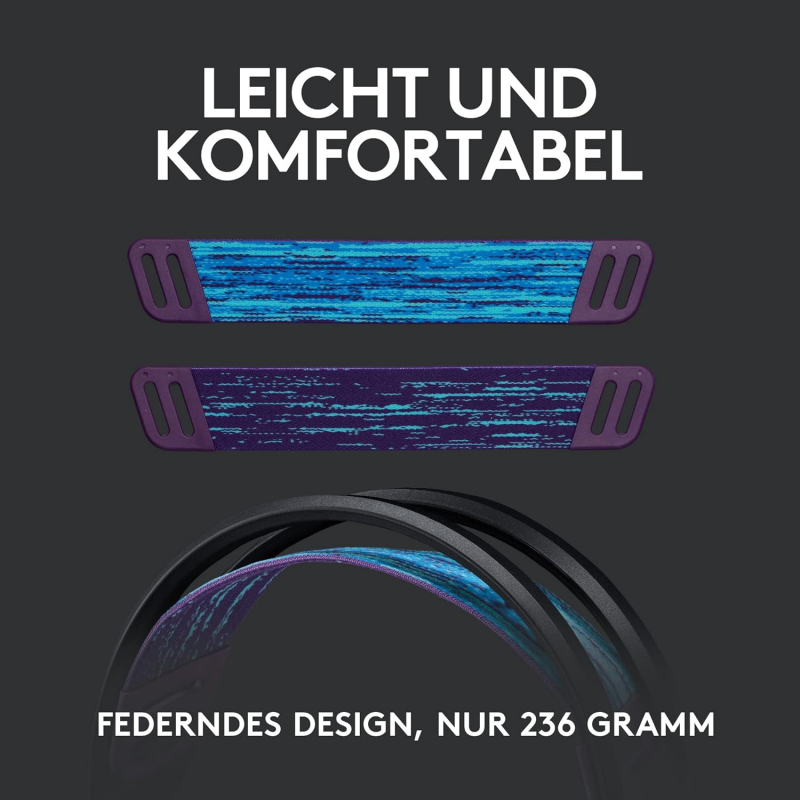 Logitech G535 LIGHTSPEED kabelloses Gaming-Headset – Flip-Stummschaltung, Stereo, kompatibel mit PC, PS4, PS5, wiederaufladbar über USB – Schwarz (981-000972)