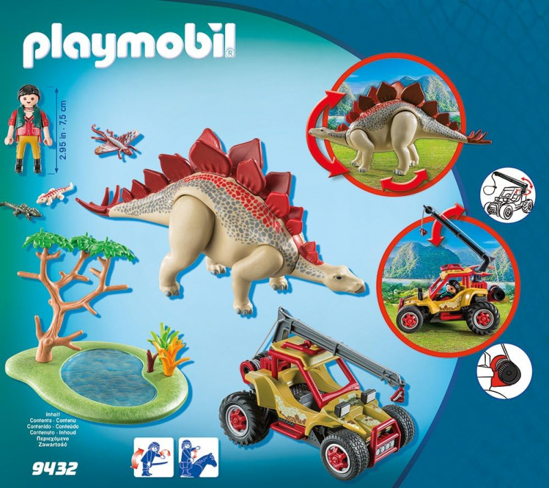 Playmobil® Dinos 9432 Forschermobil mit Stegosaurus und Seilwinde [neu]