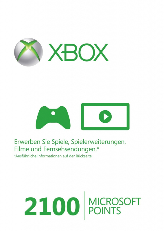 Microsoft XBOX Live Points Card - 2100 Punkte (XBOX360)