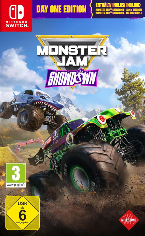 Monster Jam™ Showdown Day One Edition (deutsch spielbar) (AT PEGI) (Nintendo Switch) inkl. Law & Disorder - The Odd Couple Pack