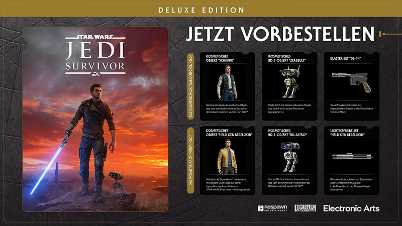 Star Wars Jedi Survivor Deluxe Edition [uncut] (deutsch spielbar) (AT PEGI) (PS5) inkl. 3 DLC