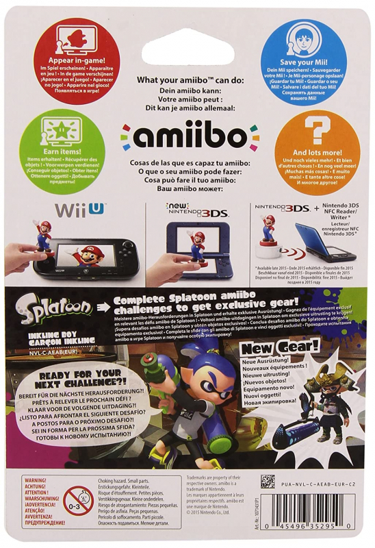 amiibo Splatoon Garcon Inkling Boy Junge Splatoon (Nintendo Wii U/Switch/3DS/New 3DS)