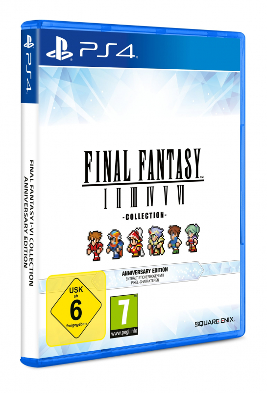 FINAL FANTASY I-VI COLLECTION ANNIVERSARY EDITION (PS4) (deutsch spielbar) (AT PEGI) (PS4) inkl. Stickerbogen & Soundtrack