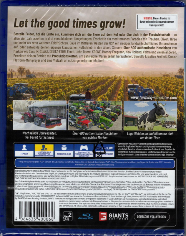 Landwirtschafts-Simulator 22 (deutsch) (AT PEGI) (PS4) inkl. CLAAS XERION SADDLE TRAC Pack