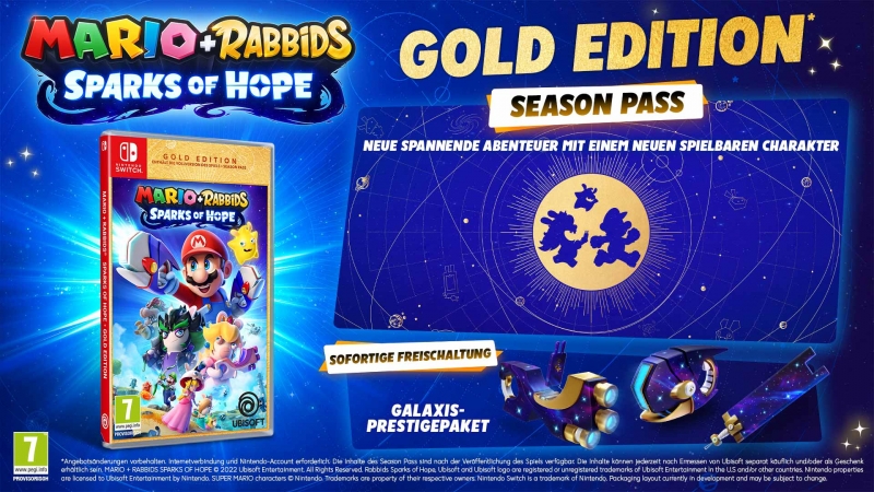 Mario + Rabbids Sparks of Hope Gold Edition (deutsch) (AT PEGI) (Nintendo Switch) inkl. Megabug Waffenskins DLC