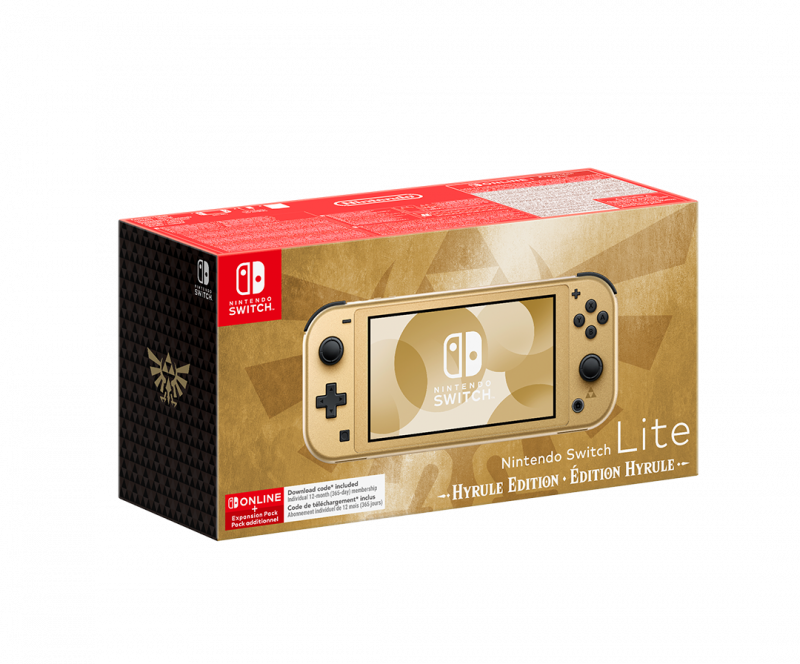 Nintendo Switch Lite – Hyrule-Edition gold inkl. 12-Monate Mitgliedschaft für Nintendo Switch Online (10013779)