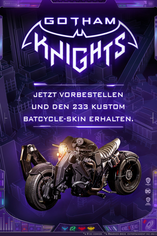 Gotham Knights Special Steelbook D1 Edition (deutsch) (AT PEGI) (PS5) inkl. Gotham Knight (Batcycle) DLC / Skin