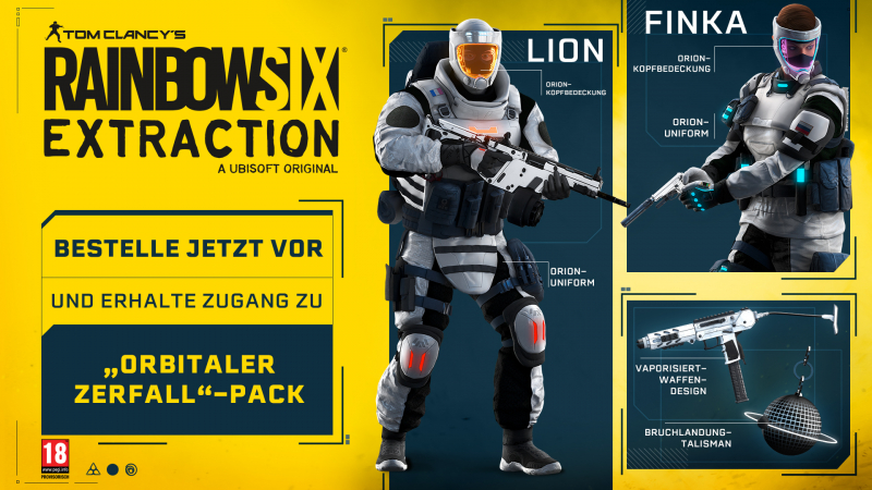 Tom Clancys Rainbow Six Extraction Deluxe Edition [uncut] (deutsch) (AT PEGI) (PS4) inkl. Orbitaler Zerfall Pack / React-Kampfauftrag-Pack / Deluxe-Pack / PS5-Uprade / Vigil-Figur