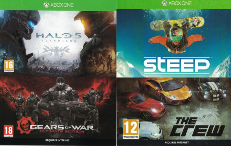 Steep + The Crew + Gears of War Ultimate + Halo 5 Guardians (englisch) (EU PEGI) (XBOX ONE) [Download]