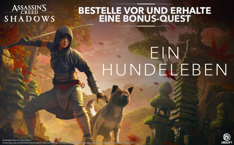 Assassin's Creed Shadows [uncut] (deutsch spielbar) (AT PEGI) (XBOX Series X) inkl. Die Klauen von Awaji Erweitung / Ein Hundeleben Bonus Quest