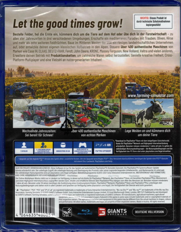 Landwirtschafts-Simulator 22 (deutsch) (DE USK) (PS4) inkl. CLAAS XERION SADDLE TRAC Pack