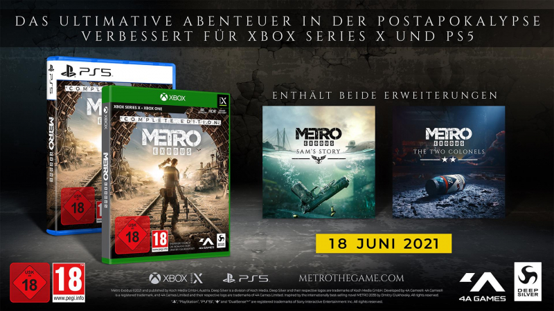 Metro Exodus Complete Edition (deutsch) (AT PEGI) (PS5) inkl. 2 Erweiterungen