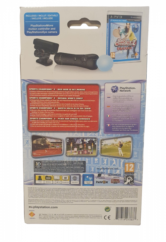 PlayStation Move Starter-Pack Sports Champions 2 (deutsch spielbar) (AT PEGI) (PS3) inkl. Move Motion Controller & Kamera