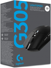 Logitech G305 LIGHTSPEED kabellose Gaming-Maus mit HERO 12K DPI Sensor, Wireless Verbindung, 6 programmierbare Tasten, 250 Stunden Akkulaufzeit, PC/Mac, schwarz (910-005282)